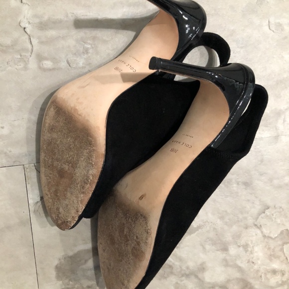 Cole Haan Black suede sexy pumps - Picture 4 of 7